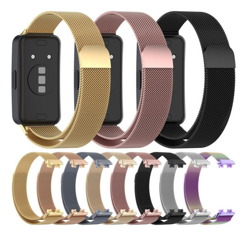 4 Correas Amarre Magnéticas Milanesas Para Huawei Band 8 )