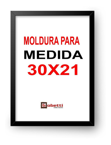 Moldura Quadro Padrão A4 30x21 C/ Vidro Moldura Laqueada