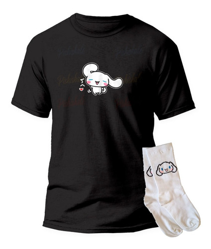 Playera Y Calcetas Anime Cinnamoroll Kawaii Chibi Animados