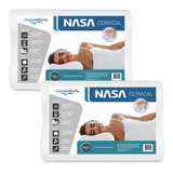 Kit 2 Travesseiros Nasa Cervical Ortopédico Capa 200 Fios