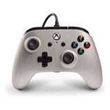 Control Joystick Acco Brands Powera Enhanced Wired Controller For Xbox One Brushed Aluminum