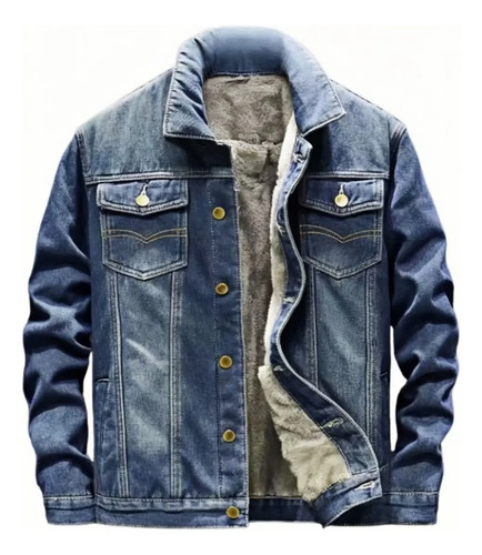Chaqueta Vaquera Para Hombre Con Forro Polar - Estilo Vintag