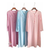 Pijama Mujer Camisa Larga Floreada 100