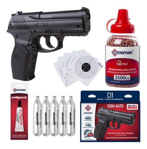 Pistola Crosman Co2 C11 Bbs Metal Original Airsoft .177 Xt C