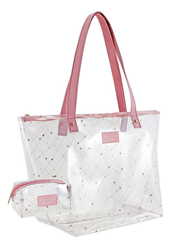 Kit Bolsa E Necessaire Transparente