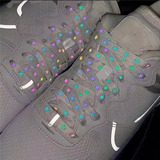 Cordón Zapatilla Reflectante Diseño Estrellas Holográficas