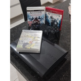 Playstation 3 Slim Com 2 Controle E Jogos 