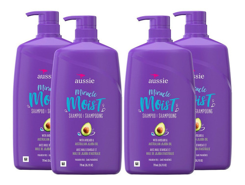 Shampoo Aussie Miracle Moist 778 Ml - Caixa 4 Unidades