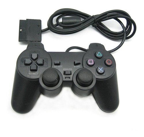 Joystick Control Para Ps2 Negro Con Análogos