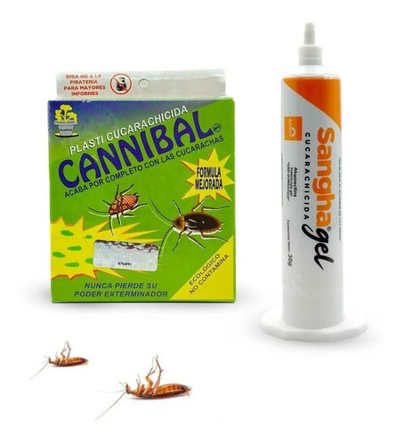 Insecticida Para Cucarachas Cannibal Y Jeringa Sangha Gel