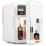 Mini Refrigerador Con Espejo Skincare 8 Litros Frio Y Calor