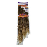 Cabelo Organico Cacheado Longo Ariel Russia Crochet Braids Cor Castanho Claro Ombre Mel