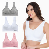 Top Seamless Deportivo Con Pads . Paquete De 3 Tp4994 01