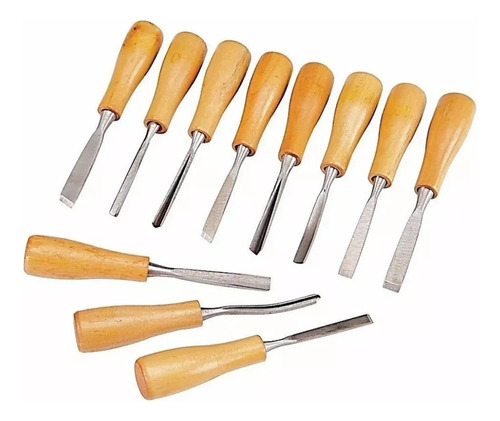 Set De Gubias Pequeñas Para Tallar Madera  11 Pcs Mk0833