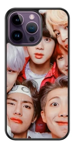 Funda Protector Para iPhone Bts Corea Music Orange Moda