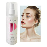 Fijador Maquillaje Shimmer Primer Spray Pink Gold Ruby Rose 