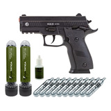 Pistola Co2 Airgun 4.5mm Rossi P226 X-5 Blowback + Munição