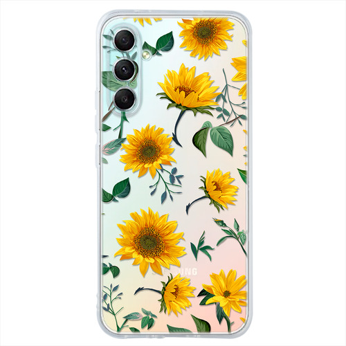 Funda Para Samsung Galaxy Mujer Flores Girasoles Uso Rudo