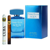 Perry Ellis Aqua 100ml Caballero Original+perfume Cuba 35ml