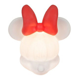 Luminária Abajur Infantil Usare Minnie Mouse Rosto 3d Disney