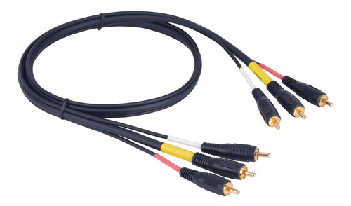 Cable Audio Video 2 Mts Rca A Rca 3x3 Tv Led Dvd