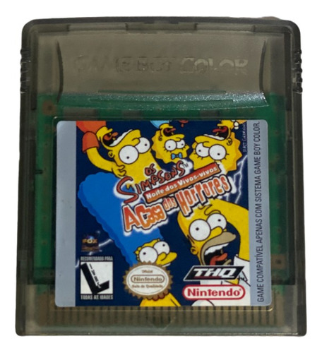 Jogo Game Boy Color Os Simpsons A Casa Dos Horrores - Usado