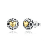 Aros  Corazón Oro Vermeil Bañado 18k   / Canale Donna 