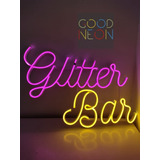 Glitter Bar Neon Led Dos Colores