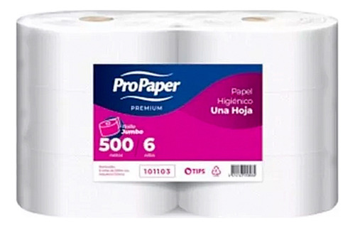 Papel Higienico Pack 6 Rollos X 500mts Para Dispensador