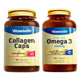 Colageno Hidrolisado + Omega 3 - Vitaminlife Sabor Sem Sabor