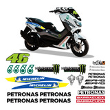 Kit Adesivos Yamaha Nmax 160 Petronas Michelin Moto Branca