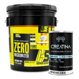 Proteína Whey Hidrolizada Zero Hs 6 Kg + Creatina 450gr Eag Sabor Capuccino - Natural