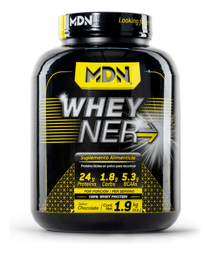 Mdn Wheyner 1.95kg 65 Servicios, Proteína 100% Whey Pura