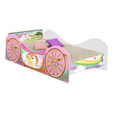 Cama Solteiro Carruagem Unicornio, Moveis De Menina