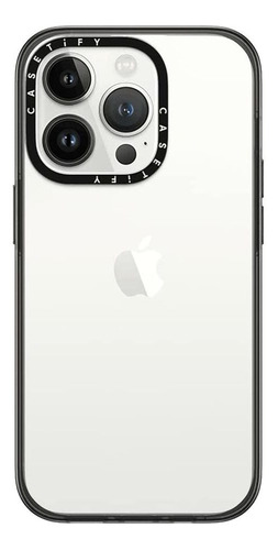 Casetify Funda Para iPhone 14 Pro ( Transparente Y Negro) 