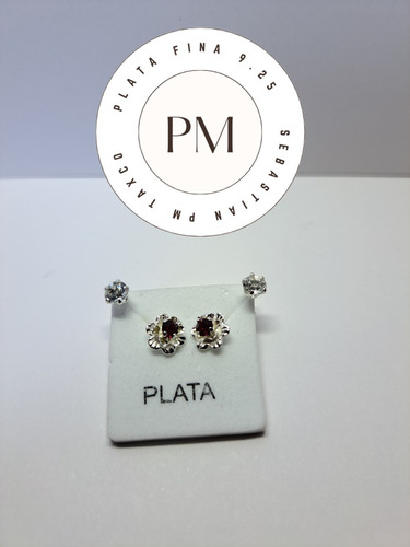 Aretes De Telefono De Flor  Plata 9.25