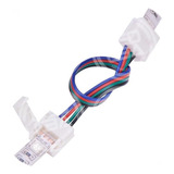 Conector Rgb Doble Prensa 5050 Exterior 10 Mm Sin Soldadura 