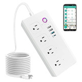 Smart Power Strip With Pd 20w Usb C, Wifi Surge Protector Wi