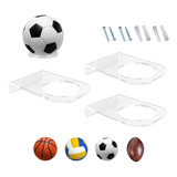 Kit 3 Suportes Parede Bola Futebol Basquete Voley 