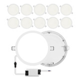 Lámpara De Empotrar Led 18w 10 Pzs Luminario Plafón 