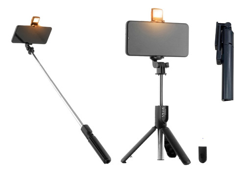 Palo Selfie Trípode Bluetooth Con Luz Para Gopro Celulares