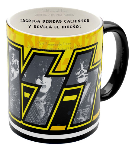 Mug Mágico Kiss Banda Rock Taza Termica Pocillo