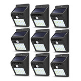 Pack X9 Foco Led Solares Exterior Luz Solar Foco Led Sensor