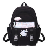 Mochila Escolar De Estilo Coreano Kawaii Sanrio Kuromi