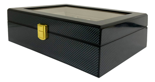 Caja Estuche Organizador 6 Relojes De Lujo Negro