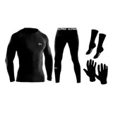 Kit Super Térmico Alpina Frizado + Guantes + Medias P Piel