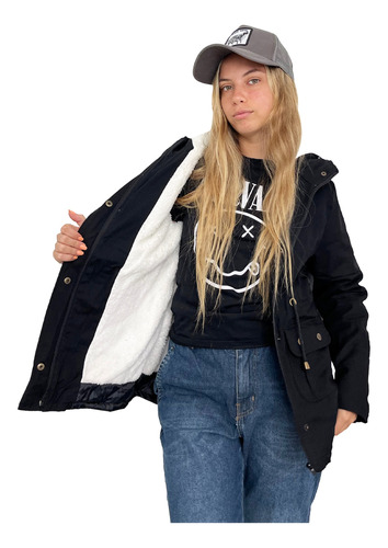 Customs Ba Camperas Mujer Parka Corderito Campera Invierno B