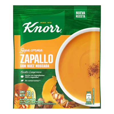 Sopa Knorr Crema Zapallo 70 Grs X 2 Unidades
