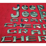 Letras Cromadas Cofre Puertas Batea Jeep Grand Cherokee 