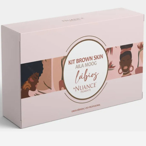 Kit Lábios Brown Skin Aila Moog 5ml Pele Negra Lançamento